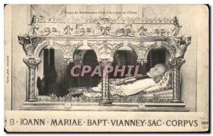 Old Postcard body of Blessed Cure of Ars in its hunt