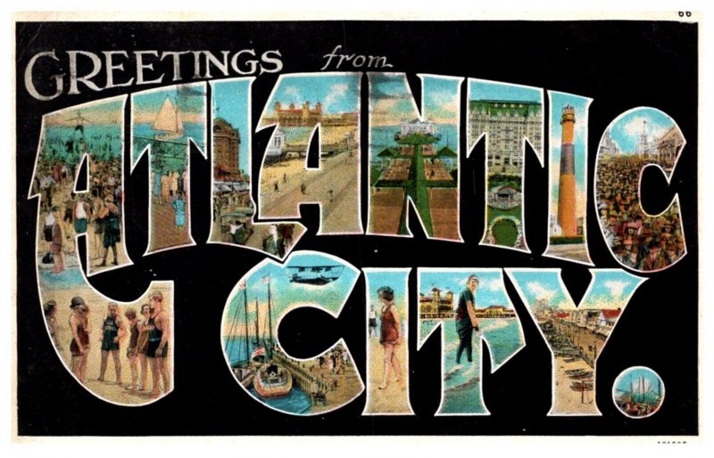 New Jersey Atlantic City  LARGE LETTER