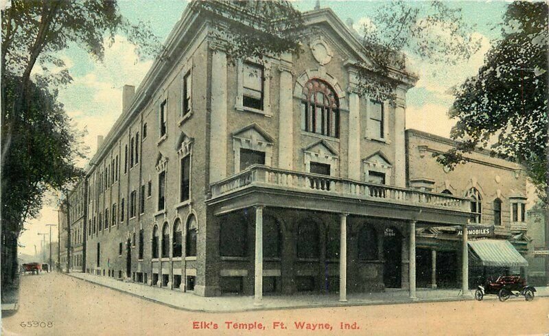 Fort Wayne Indiana Elk's Temple #65908 1912 Postcard 21-7517