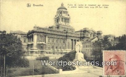 Palais de Justice Bruxelles, Belgium 1920 Stamp on front 