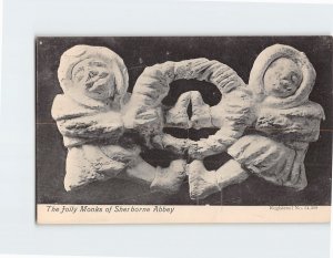 Postcard The Jolly Monks of Sherborne Abbey Sherborne England
