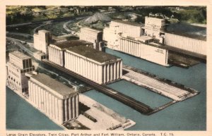 Large Grain Elevators,Port Arthur and Fort William,Ontario,Canada