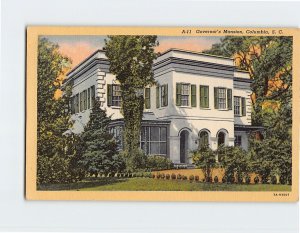 Postcard Governors Mansion Columbia South Carolina USA