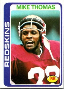 1978 Topps Football Card Mike Thomas Washington Redskins sk7424