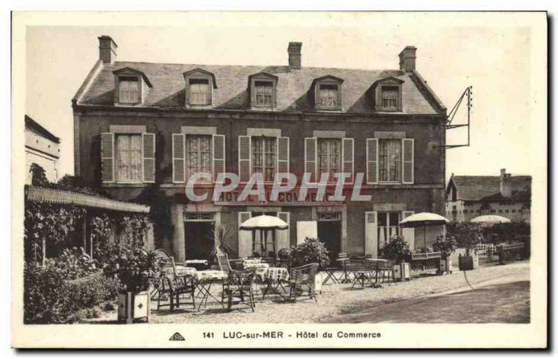Old Postcard Luc Sur Mer Hotel du Commerce