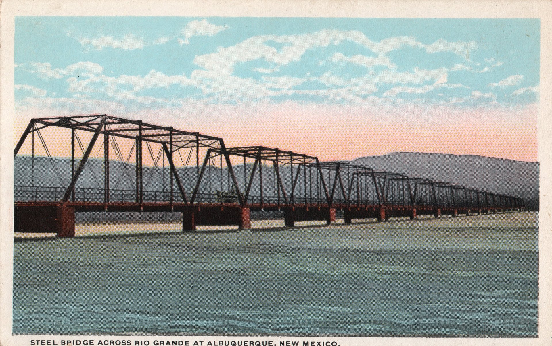17090 Steel Bridge Across Rio Grande, Albuquerque, New Mexico United