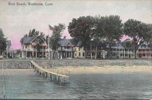 Westbrook Connecticut West Beach Scenic View Vintage Postcard AA25186