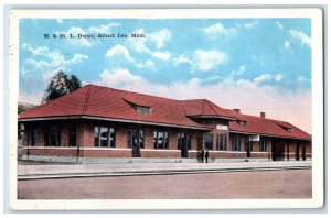 c1920 St. Depot Exterior Building Albert Lea Minnesota Vintage Antique Postcard