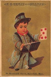 Haverhill MA H. H. Tapley Milliner 3 x 4.25 Trade Card