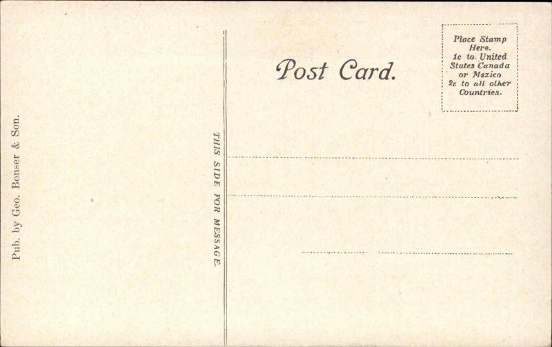 KENNEBUNKPORT ME Post Office Square TROLLEY c1910 Postcard