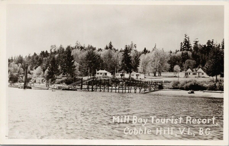 Mill Bay Tourist Resort Cobble Hill BC Vancouver Island Unused RPPC Postcard H46