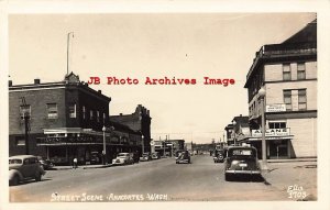 WA, Anacortes, Washington, RPPC, Street Scene, Business Area,Ellis Photo No 1703