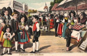 Messti im Elsass German Photograph Booth Stall Old Postcard