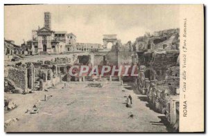 Old Postcard Roma Casa Delle Vestali Foro Romano