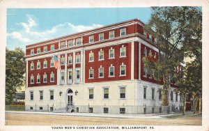 YMCA Building Williamsport Pennsylvania 1920s postcard