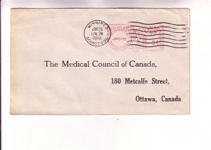 Cover to Medical Council of Canada, Winnipeg 4 Cent Machine Cancel, Used 1953