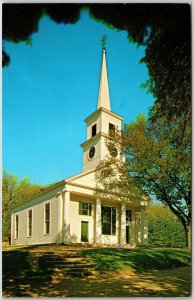 The Meetinghouse Old Sturbridge Village Massachusetts Grounds & Trees Postcard