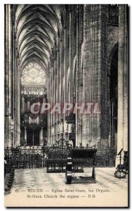 Postcard Old Organ Rouen Saint Ouen Church Organs