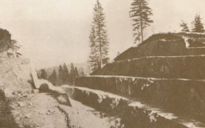 Fort Point Cut Central Pacific Railroad CPRR RPC Postcard