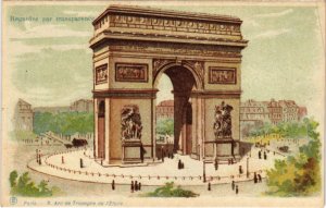 CPA PARIS 16e arc de Triomphe de l'Etoile transparent HOLD TO LIGHT (1249635)