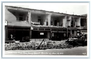 1933 3rd Near Pine Avenue Long Beach Quake California CA RPPC Photo Postcard