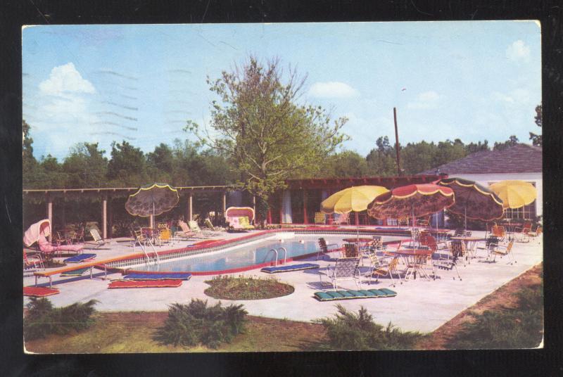 NATCHEZ MISSISSIPPI BELLEMONT MOTOR HOTEL SEIMMING POOL VINTAGE POSTCARD