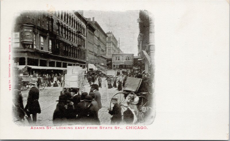 Chicago IL Adams Street Unused Kropp Postcard F34