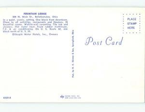 Unused Pre-1980 LODGE SCENE Bellefontaine Ohio OH J6703