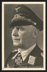 3rd Reich Germany Geenral Dessloch Knights Cross RKT Hoffmann 1566 RPPC U 112174