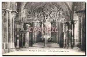 Old Postcard Vezelay Basilica of the Madeleine The Narthex of the Portal and ...