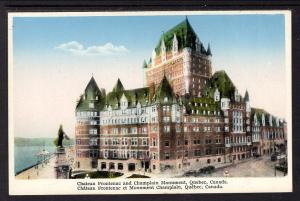 Chateau Frontenac and Champlain Monument,Quebec,Quebec,Canada