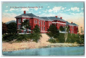 c1910's US Naval Hospital Lake Front Portsmouth New Hampshire NH Postcard