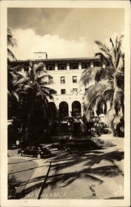 Honolulu HI Army Navy YMCA c1940 Real Photo Postcard #1