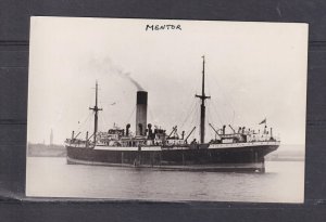 SHIP  MENTOR , BLUE FUNNEL LINE,1914 ppc  REPRINT