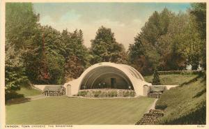 Bandstand 1950s Swindon UK Town Gardens  Postcard Photochrome 1284