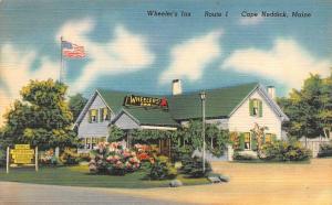 CAPE NEDDICK, ME Maine WHEELER'S INN  U.S. ROUTE 1  Roadside 1950 Linen Postcard