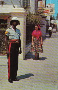 Jamaica Policeman In Colorful Uniform