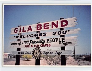 Postcard Welcome Sign, Gila Bend, Arizona