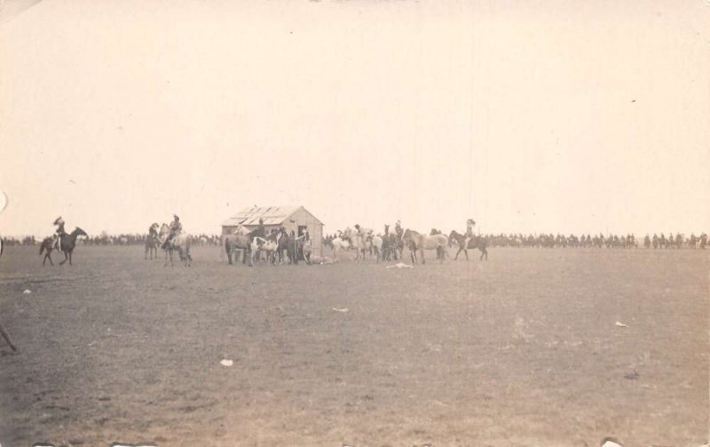 Indians vs Settlers Show Real Photo Vintage Postcard AA59939