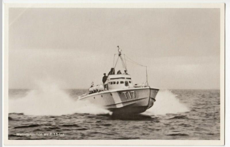 Shipping; Swedish T15 Class Motor Torpedo Boat T17 RP PPC, Unposted 