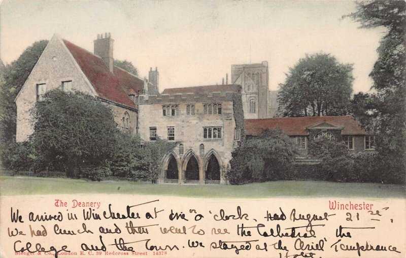 The Deanery, Winchester, England, Great Britain, Very Early Handcolored Postcard