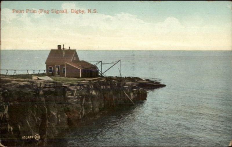 Digby Nova Scotia Point Prim Fog Whistle c1910 USED Postcard