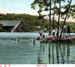 Morristown NJ Mills Pond Swimming Circa New Jersey