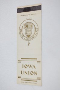 State University of Iowa 20 Front Strike Matchbook Cover