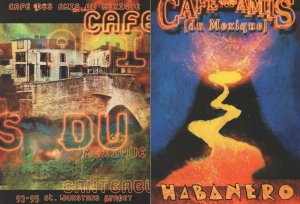 Volcano Hot Food at Canterbury Kent Mexican Restaurant 2x Postcard s