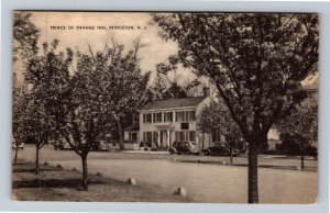 Princeton NJ-New Jersey, Prince Of Orange Inn, Linen Postcard 