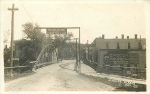 Postcard RPPC Wisconsin Albany Main Street C-1910 occupation 23-12100