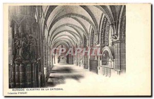 Old Postcard Burgos Claustro De La Catedral