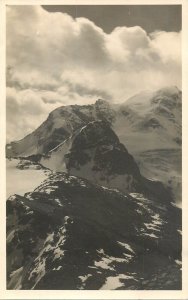 Mountaineering Switzerland Cambrena Bernina mountains scenic photo postcard 1930