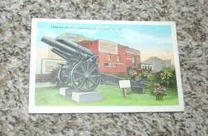 American Legion's Captured Gun Dekalb IL Illinois Postcard (M19)